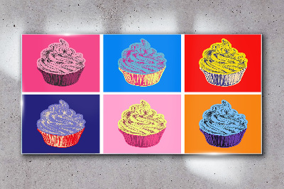Üvegkép Színes pop art muffinok