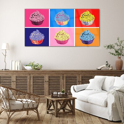 Üvegkép Színes pop art muffinok