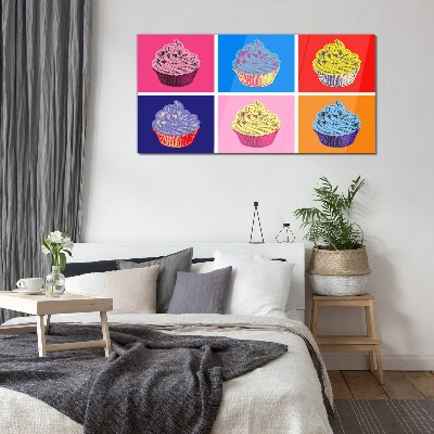 Üvegkép Színes pop art muffinok