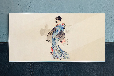 Üvegkép Ázsiai nők kimono