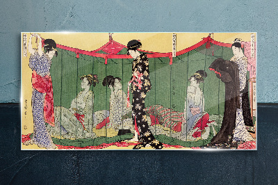 Üvegkép Jelenet a japán hétköznapokból