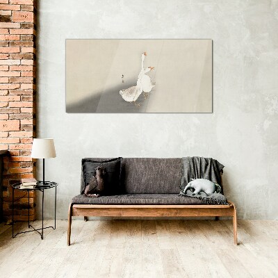 Üvegkép Liba minimalista alapon