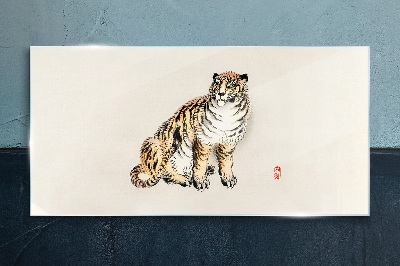 Üvegkép Tigris a tiszta égbolton
