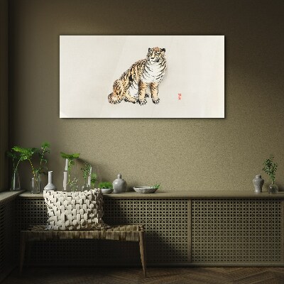 Üvegkép Tigris a tiszta égbolton