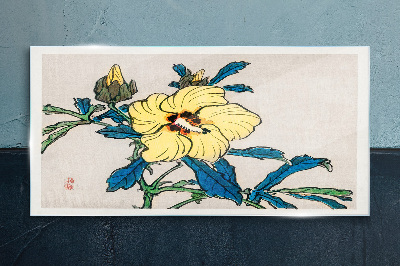 Üvegkép Japán stílusú virágkompozíció