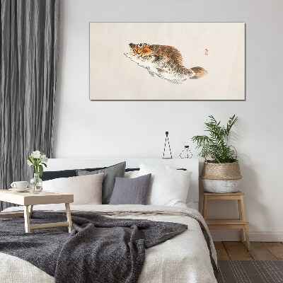 Üvegkép Hal elegancia finom árnyalatokban