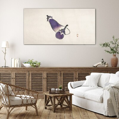 Üvegkép A zöldségek eleganciája minimalista stílusban