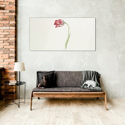 Üvegkép Tulipán finom árnyalatokban