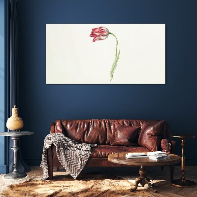 Üvegkép Tulipán finom árnyalatokban