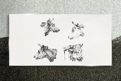 Üvegkép Az állati tehenek rajzolása