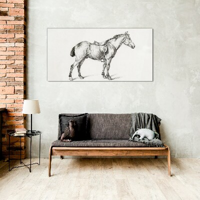 Üvegkép Állati ló rajzolása