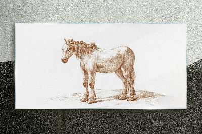 Üvegkép Állati ló rajzolása