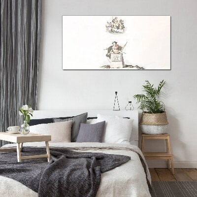 Üvegkép Mitológiai inspirációk pasztell tónusokban