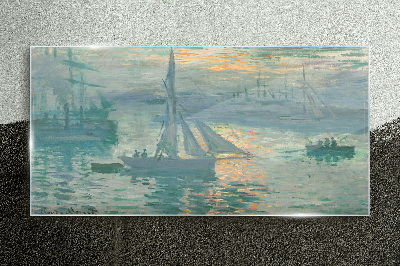 Üvegkép Le Havre kikötője