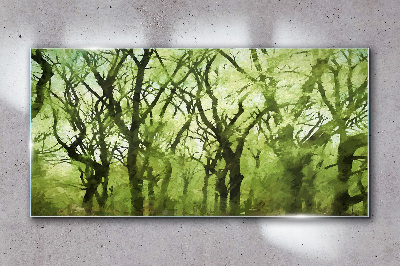 Üvegkép Absztrakciós erdő