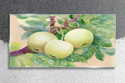 Üvegkép Gyümölcs alma ág levelek