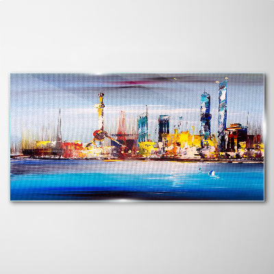 Üvegkép Modern városképi panoráma