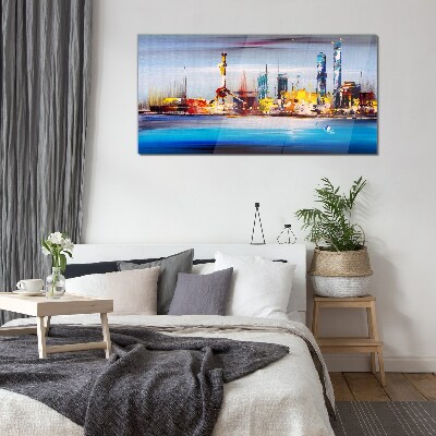 Üvegkép Modern városképi panoráma