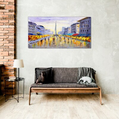 Üvegkép Golden Avenue a naplemente fényében