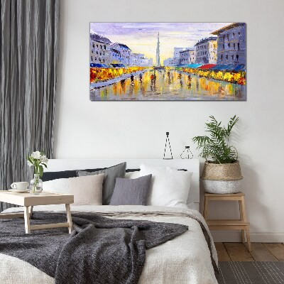 Üvegkép Golden Avenue a naplemente fényében