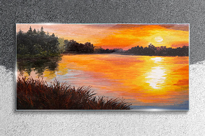 Üvegkép Lake Forest Sunset