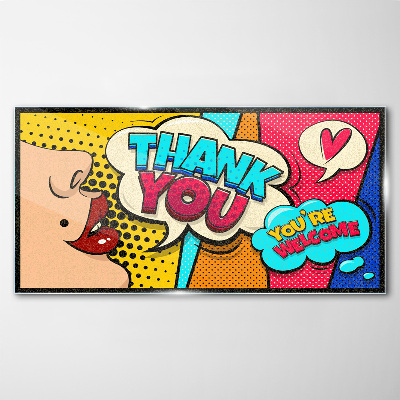 Üvegkép Pop Art: A hála kifejezése