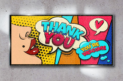 Üvegkép Pop Art: A hála kifejezése