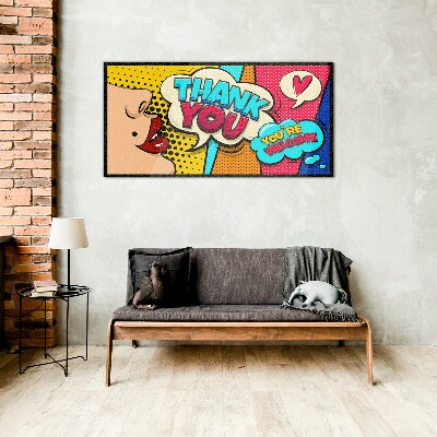 Üvegkép Pop Art: A hála kifejezése