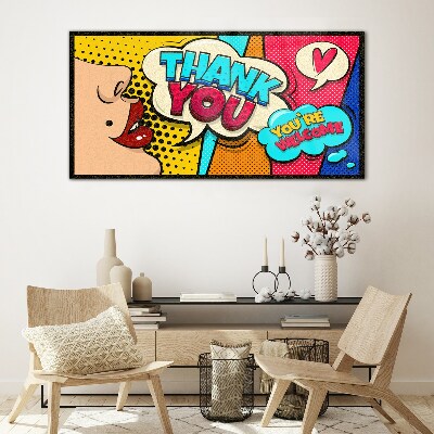 Üvegkép Pop Art: A hála kifejezése