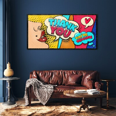 Üvegkép Pop Art: A hála kifejezése
