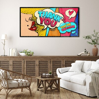 Üvegkép Pop Art: A hála kifejezése