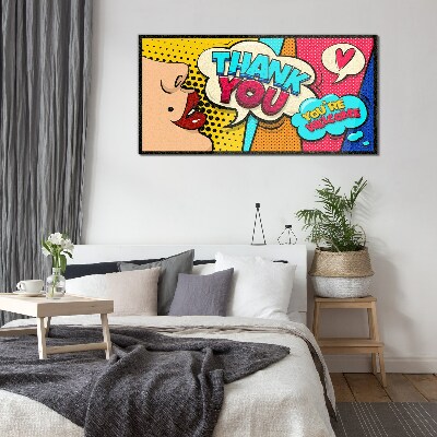 Üvegkép Pop Art: A hála kifejezése