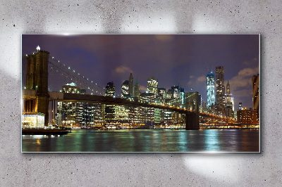 Üvegkép Városi folyó híd fénye