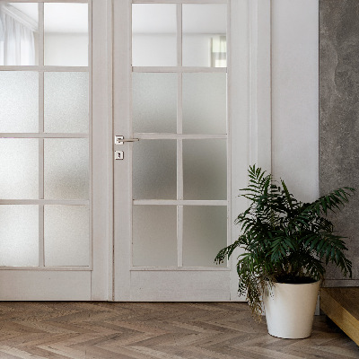 Okleina na okno z mleczną folią okienną