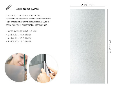 Okleina na okno z mleczną folią okienną