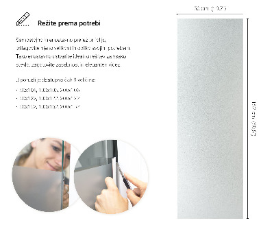 Okleina na okno z mleczną folią okienną