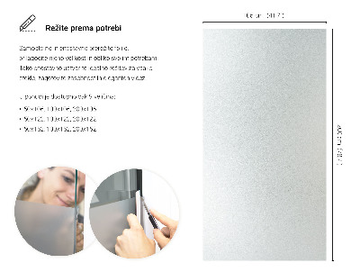 Okleina na okno z mleczną folią okienną