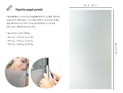 Okleina na okno z mleczną folią okienną