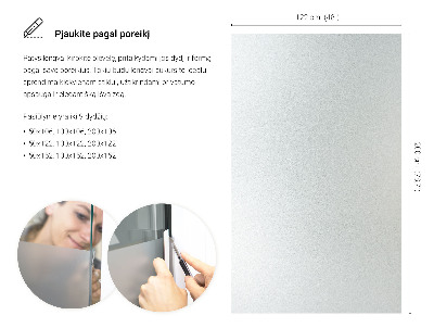 Okleina na okno z mleczną folią okienną