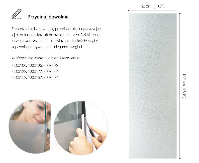 Okleina na okno z mleczną folią okienną