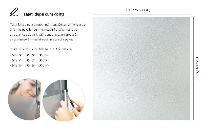 Okleina na okno z mleczną folią okienną