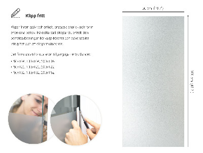 Okleina na okno z mleczną folią okienną