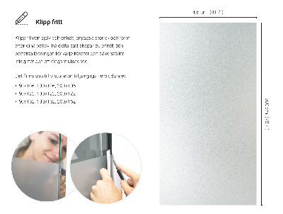 Okleina na okno z mleczną folią okienną