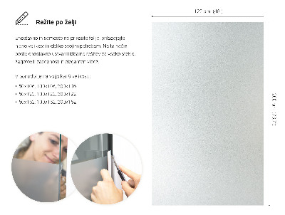 Okleina na okno z mleczną folią okienną