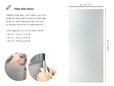 Okleina na okno z mleczną folią okienną