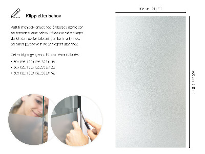 Okleina na okno z mleczną folią okienną