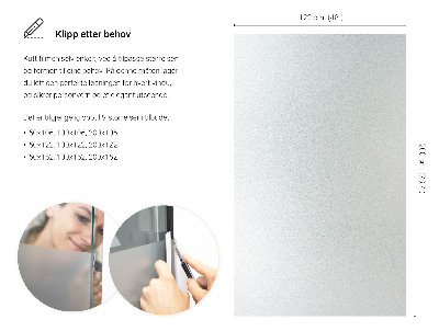 Okleina na okno z mleczną folią okienną