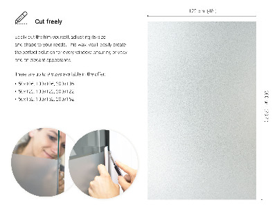 Okleina na okno z mleczną folią okienną