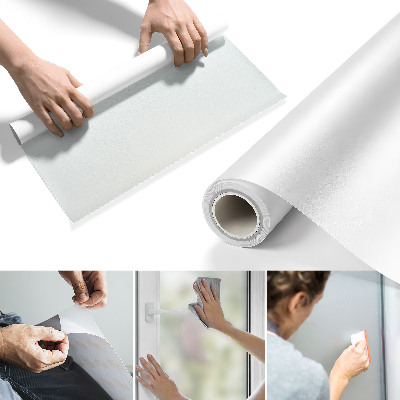 Okleina na okno z mleczną folią okienną