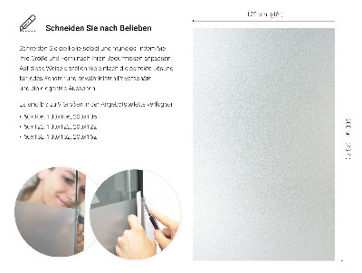 Okleina na okno z mleczną folią okienną